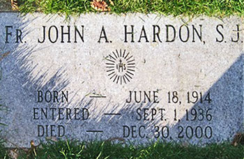 Fr. John A. Hardon, SJ Tombstone