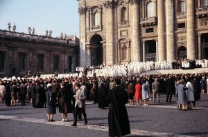 The opening of the second session of the Second Vatican Council.