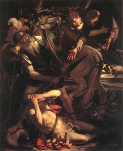 The Conversion of Saint Paul, a 1600 painting by Italian artist Caravaggio (1571–1610)