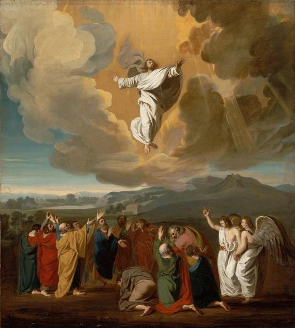 Jesus' ascension to heaven depicted by John Singleton Copley, 1775
